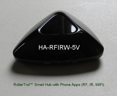 environmental sensor event manager activates skylights via RF-IR blaster WiFi hub when temperature changes