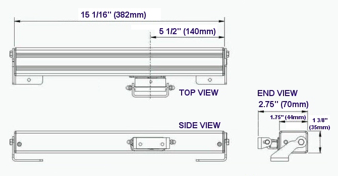 12v skylight opener dimensions